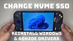 AOKZOE A1 - Upgrade SSD, Reinstall Windows & Drivers