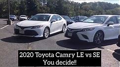 2020 Toyota Camry LE vs SE | First person look, you decide
