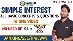 Simple Interest | Concept | Tricks | Questions | Banking/SSC/Railway/Others | Kaushik Mohanty |