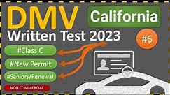California DMV Written Test 2023 for Class C, Seniors/Renewal & New Permit Practice Test