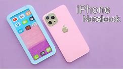 How to make iphone notebook / mini paper notebook / DIY notebook / iphone notebook / paper craft