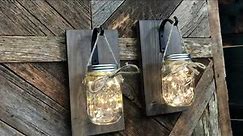 DIY Mason Jar Wall Sconce Lights or Lanterns by Farmhouse Forged