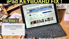 How to Fix the iPad Pro keyboard - 4 fixes! Working Proof!