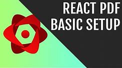 ReactPDF Basic Setup