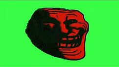 Troll face red - green screen