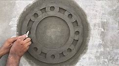 Making a awesome design with cement | Art for you | sand and cement | wall art
