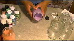 How to make glittered mason jar solar lights