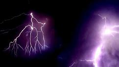 Intense Thunderstorm And Lightning Strikes At Night | Background Video Effects HD