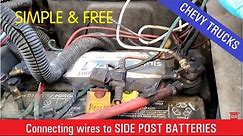 How to add wires to side post Chevy batteries when you need to connect other things