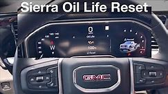 2022 - 2024 GMC Sierra How to reset oil life reminder / maintenance Silverado Tahoe Yukon