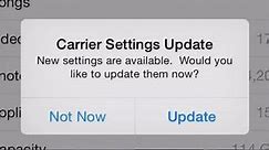 Should you download the 'Carrier Settings Update' on an iPhone, iPad?