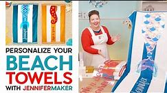 Personalize Your Beach Towels with Layered Iron On Vinyl on the Cricut Maker 3 & Explore 3