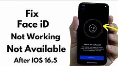 Face-iD Is Not Working On iPhone After IOS 16.5 Update ! How To Fix Face iD Not Available On iPhone