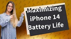 How do I keep my iPhone 14 battery at 100%?