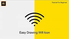 Simple Step Drawing Wifi Icon - Adobe Illustrator Tutorial