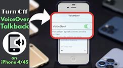 Turn OFF Talk Back on iPhone 4/4s Lock Screen (Easy Step by Step)