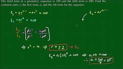 Geometric Sequences: Find the first term and common ratio