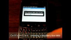 How to Unlock a BlackBerry Bold 9650 - Verizon and other Network Carriers