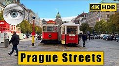 Prague Walking Tour from Charles Square to Wenceslas Square 🇨🇿 Czech Republic 4k HDR ASMR