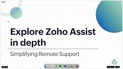 Free Training - Explore Zoho Assist In-depth - Simplifying Remote Support