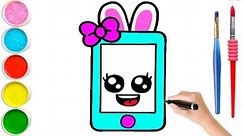 How to Draw Cute iPhone | Drawing iphone, Colour full iPhone Drawing Step by step