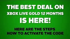 Here are the steps on how to activate the Xbox Live Gold 12 Months Subscription