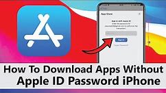 How to Install Apps Without Apple ID Password / Download App from App Store Without Password iOS 17