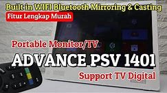 Review Advance PSV1401 Portable Monitor TV Fitur Lengkap Banget Harga Terjangkau Support TV Digital