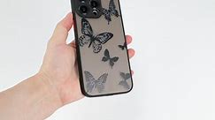 iPhone Black Butterfly Clear case Design Floral