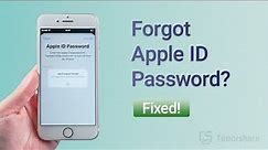 Forgot Apple ID Password? Top 3 Ways to Reset Apple ID Password on iPhone 7