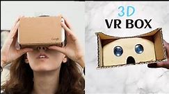 Easily make a 360° VR BOX at home with cardboard and lens from bottle | 3D VR BOX #diy
