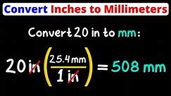 Convert Inches to Millimeters | in to mm | Dimensional Analysis | Eat Pi