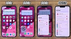 iPhone 13 Pro Max - 120Hz Screen Refresh Rate TEST!