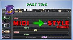 Yamaha Style created from a MIDI file using midi2style, making Song Style - Part Two