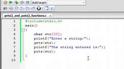 C Programming Tutorial - 67: The gets() and puts() Functions