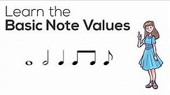 Learn Basic Music Note Values: Quarter, Half, and Whole Notes