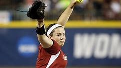 Oklahoma softball ace Paige Parker knocked Drew Butera over with some nasty pitches