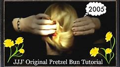 JJJ's Pretzel Bun Tutorial,My 1st hair tutorial 2005 for long hair!