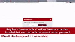 LastPass Master Password Account Recovery