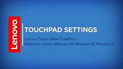 How To – Touchpad Settings in Windows 10, 8, 7 (Non-ThinkPad)