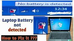 No Battery is Detected | Hp laptop battery problem | Laptop Battery not Charging issue and solution