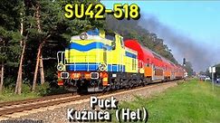 Żółty "Polsat" wraca na tory! SU42-518 w letnim Pucku i Kuźnicy // Yellow SU42-518 in Puck & Kuznica