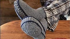 How to Crochet Tutorial: DIY Adult Mens Chunky Slippers by YARNutopia