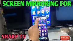 how to screen mirror sharp tv