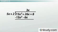 Polynomial Long Division | Overview & Examples