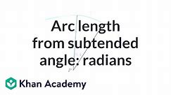 Finding arc length from radian angle measure | Trigonometry | Khan Academy