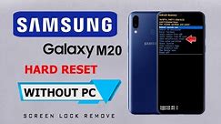 How to Samsung M20 Hard Reset Pattern Unlock | Just Frp Bypass | Factory Reset Samsung Galaxy M20