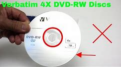 ✅ How To Use Verbatim 4X DVD-RW Discs Review