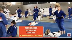 JUDO anaerobic exercise circuit 6 exercises x 1 minute