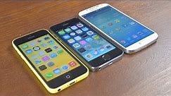 iPhone 5s vs Samsung Galaxy S4 vs iPhone 5c Speed Test!